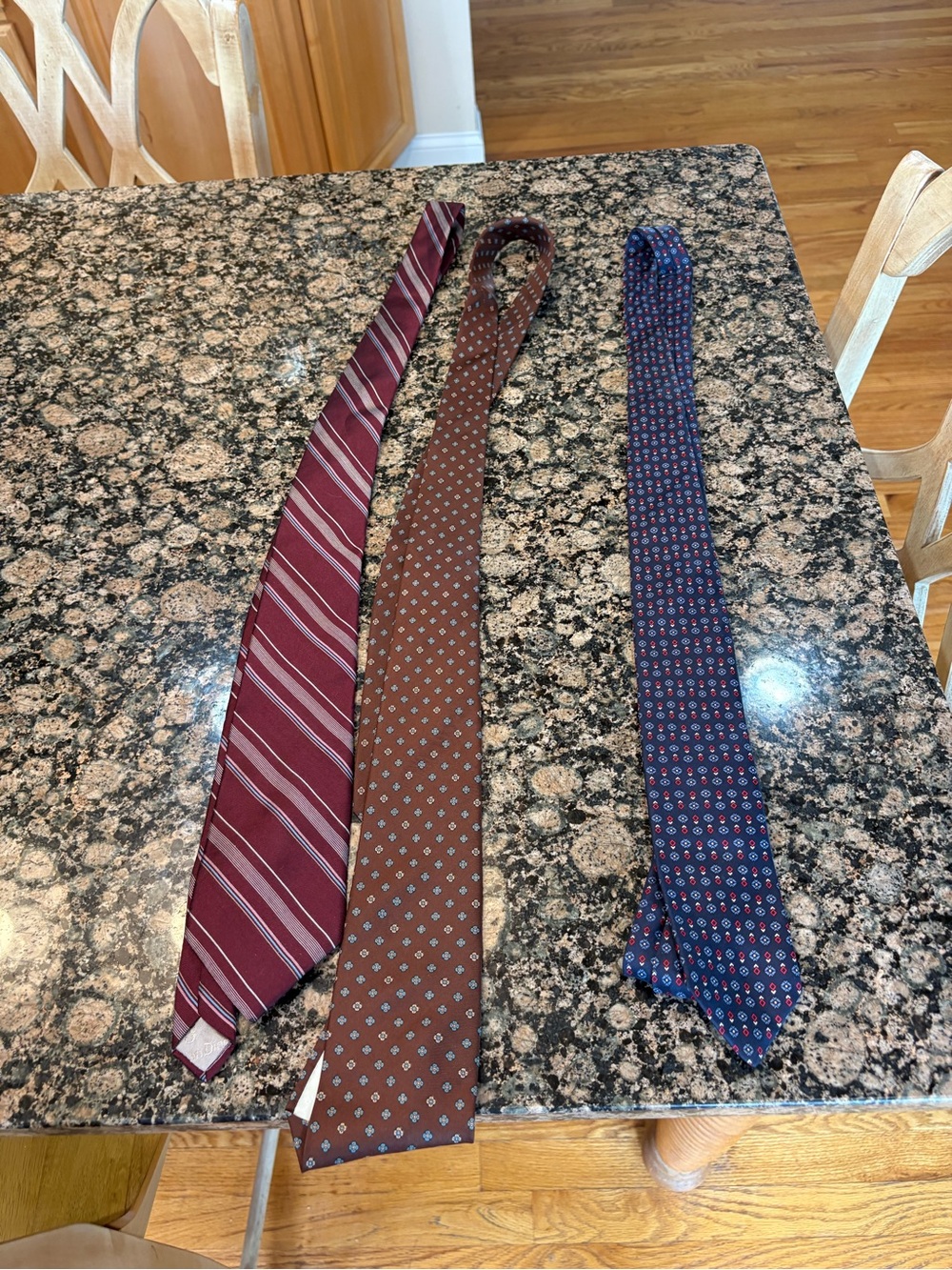 Christian Dior vintage  Men's Classic Neck Tie - Burgundy, Brown, Navy